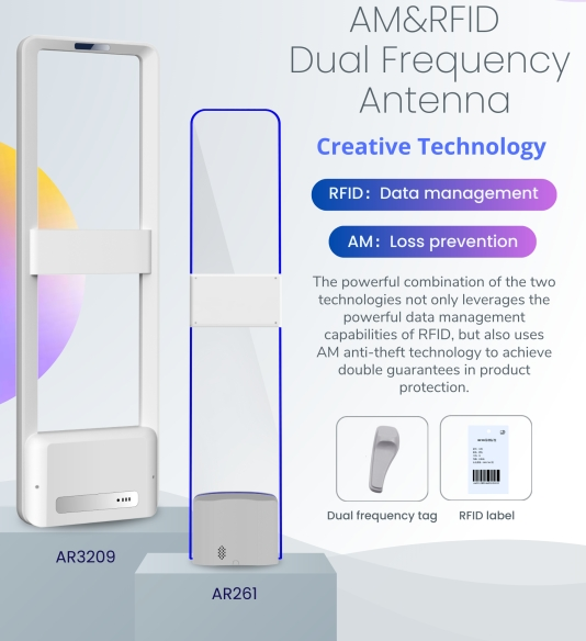 Cửa kênh tần số kép AM+RFID, được khuyên dùng cho các cửa hàng giày và quần áo!